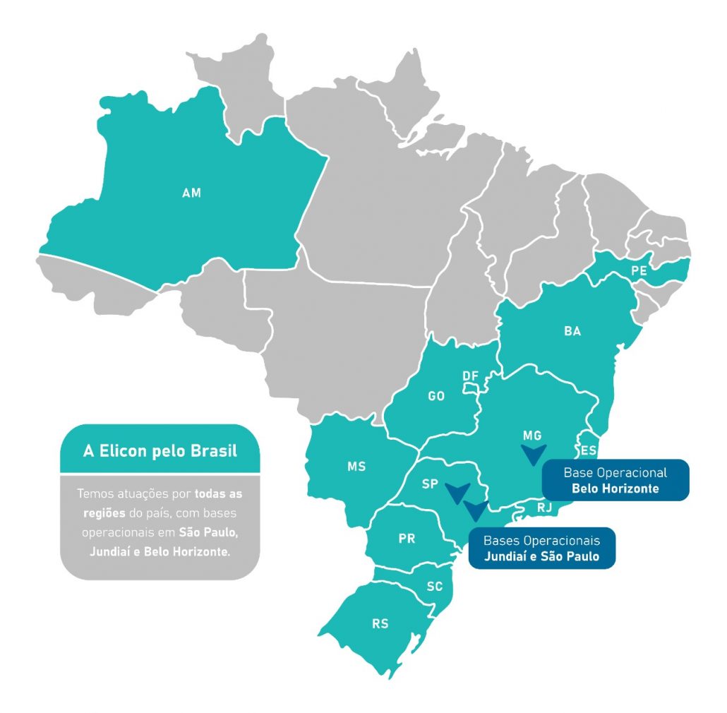 Atuação Elicon Facilities no Brasil